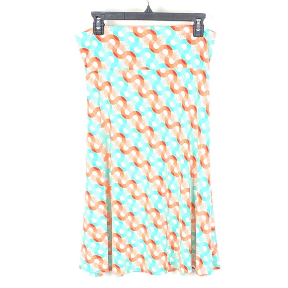 LuLaRoe Dresses & Skirts - 🌸 LULAROE Women's Azure Green & Orange Skirt 1153